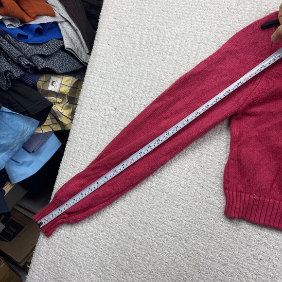 Lot x2 Garage Knit Cozy Sweater Pullover Wom S Beige / Pink Cropped Long Sleeve - Picture 13 of 14